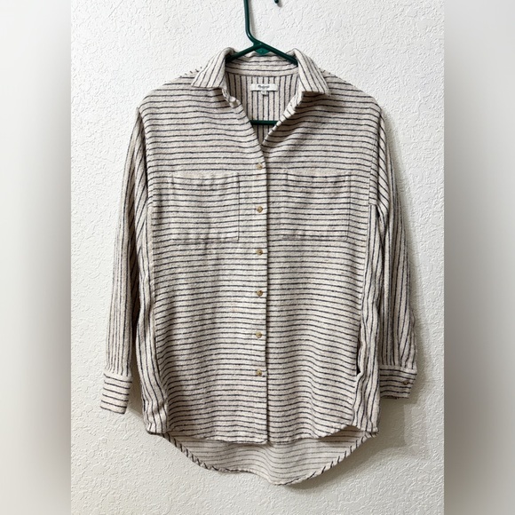Madewell Sunday Flannel Shirt in Mick Stripe - XS - Picture 1 of 10